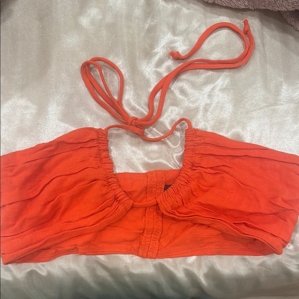 Orange Halter Top